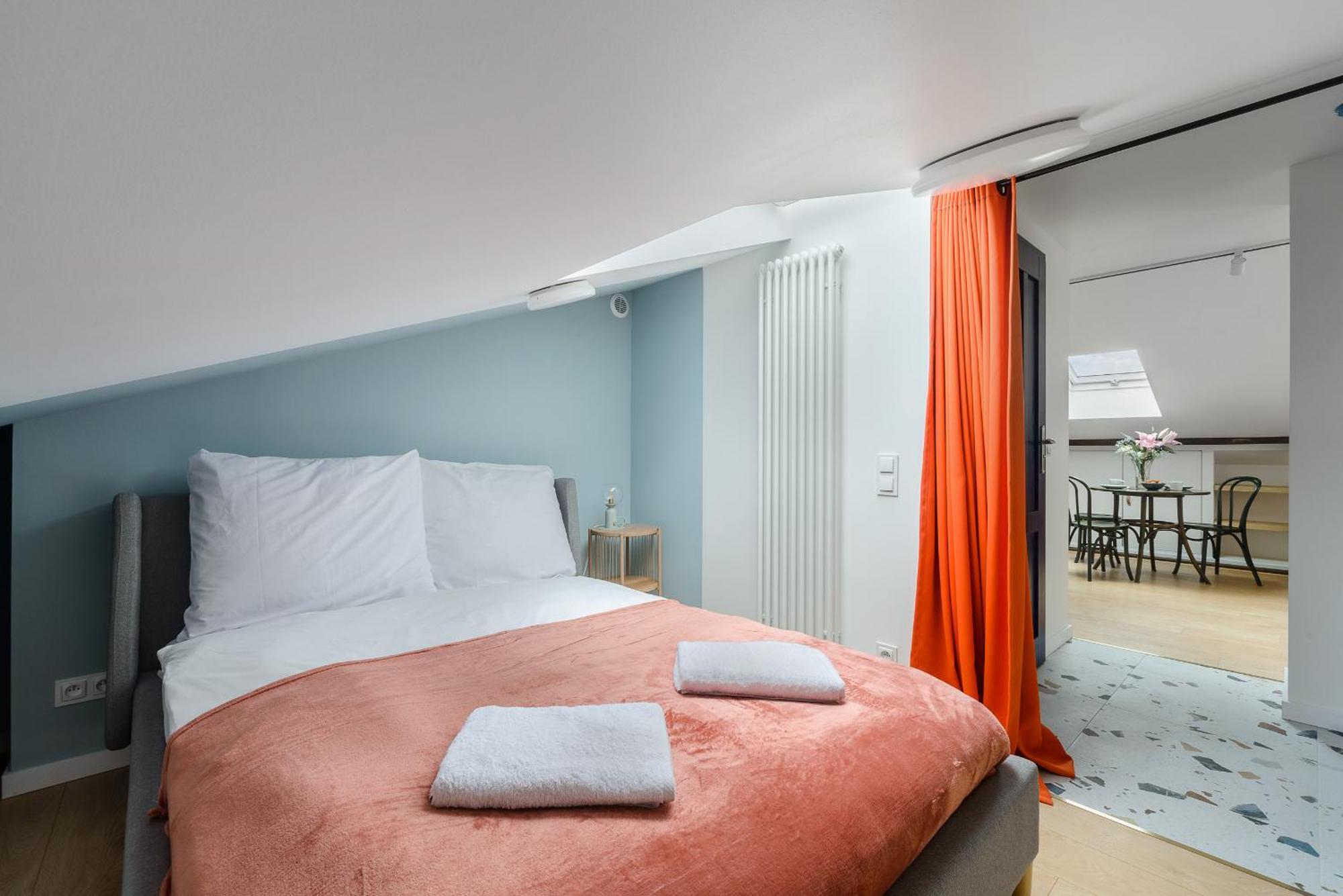 Zoliborz P&O Serviced Apartments Varsó Szoba fotó